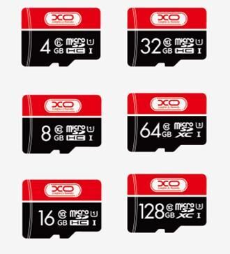 Карта памяти XO Micro SD 16gb, черно-красная #1