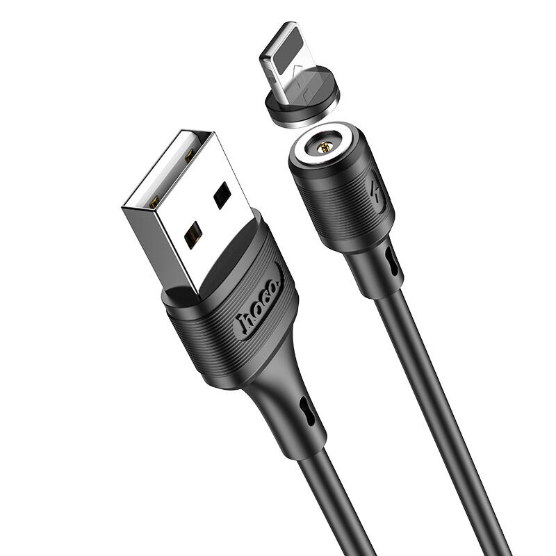 USB кабель шт.USB (A) - шт.Lightning 1,0м, 2,4А магнитный, поворотный, резиновый X52 "Hoco" 2