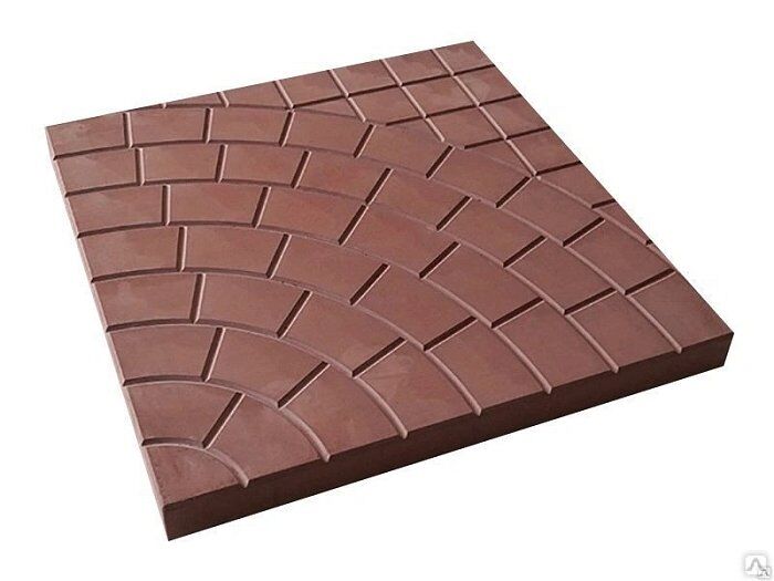 Тротуарная плитка Колодец, 300 х 300 х 30, темно коричневая