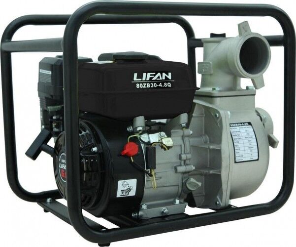 Мотопомпа бензиновая LIFAN 80ZB30-4.8Q для слабозагрязненной воды [80ZB30-4.8Q]