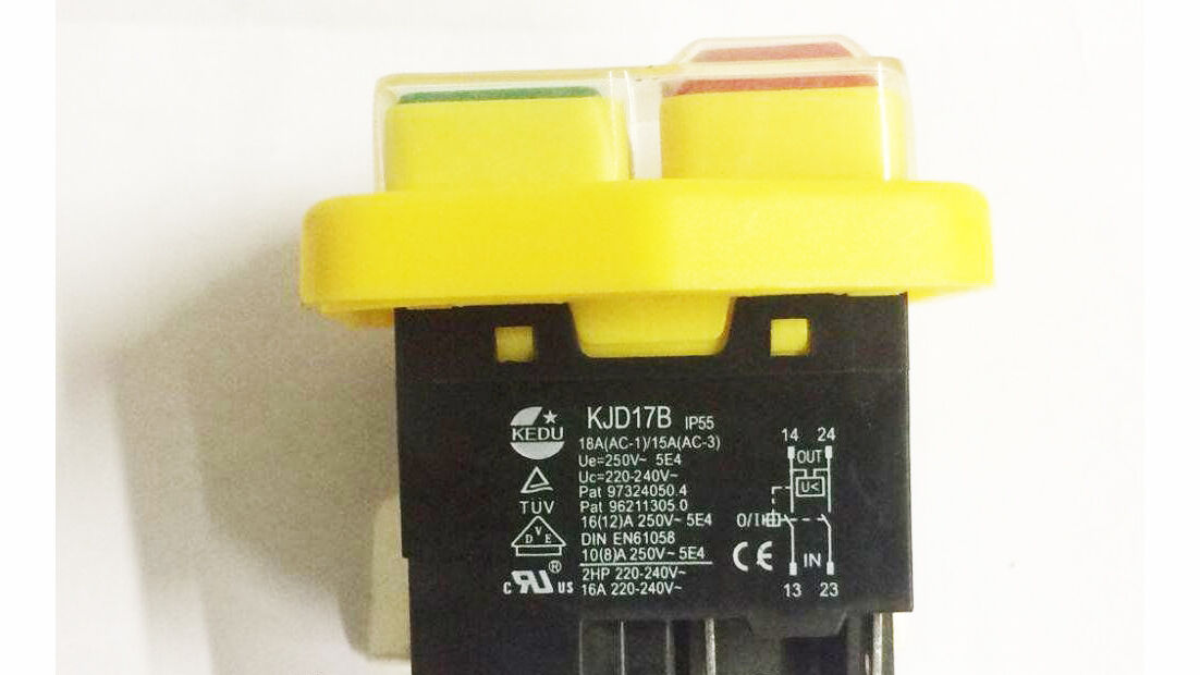 Kedu KJD17B электромагнитный кнопочный выключатель , пусковая кнопка для плиткорезов, бетономешалок, электроинструмента