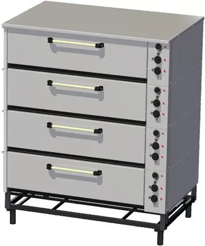 Шкаф жарочно-пекарский Тулаторгтехника ЭШП-4с(у) облицован нержавеющей сталью