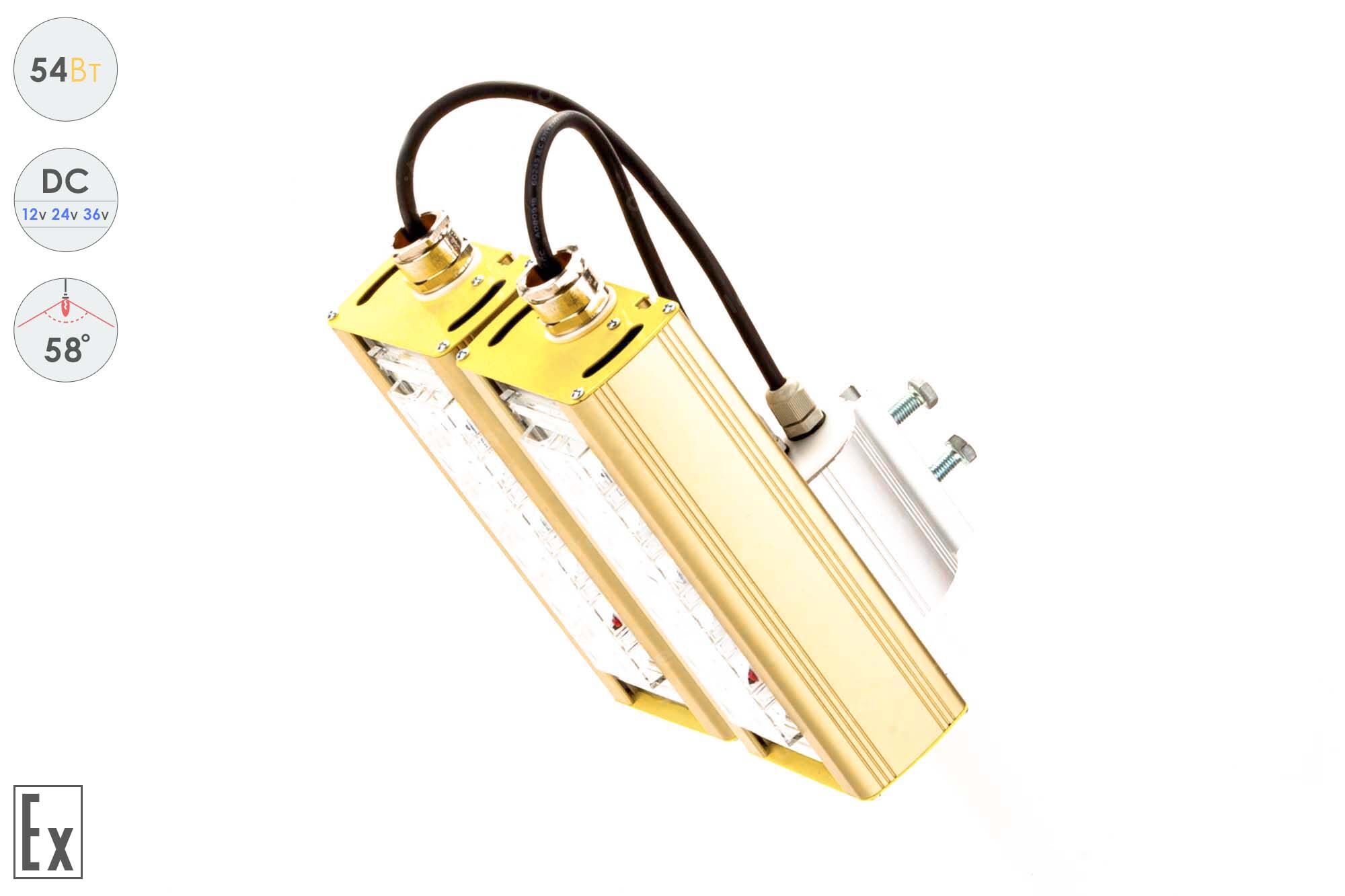 Светодиодный светильник Низковольтный Прожектор Взрывозащищенный GOLD, универсальный U-3, 81 Вт, 58° 5