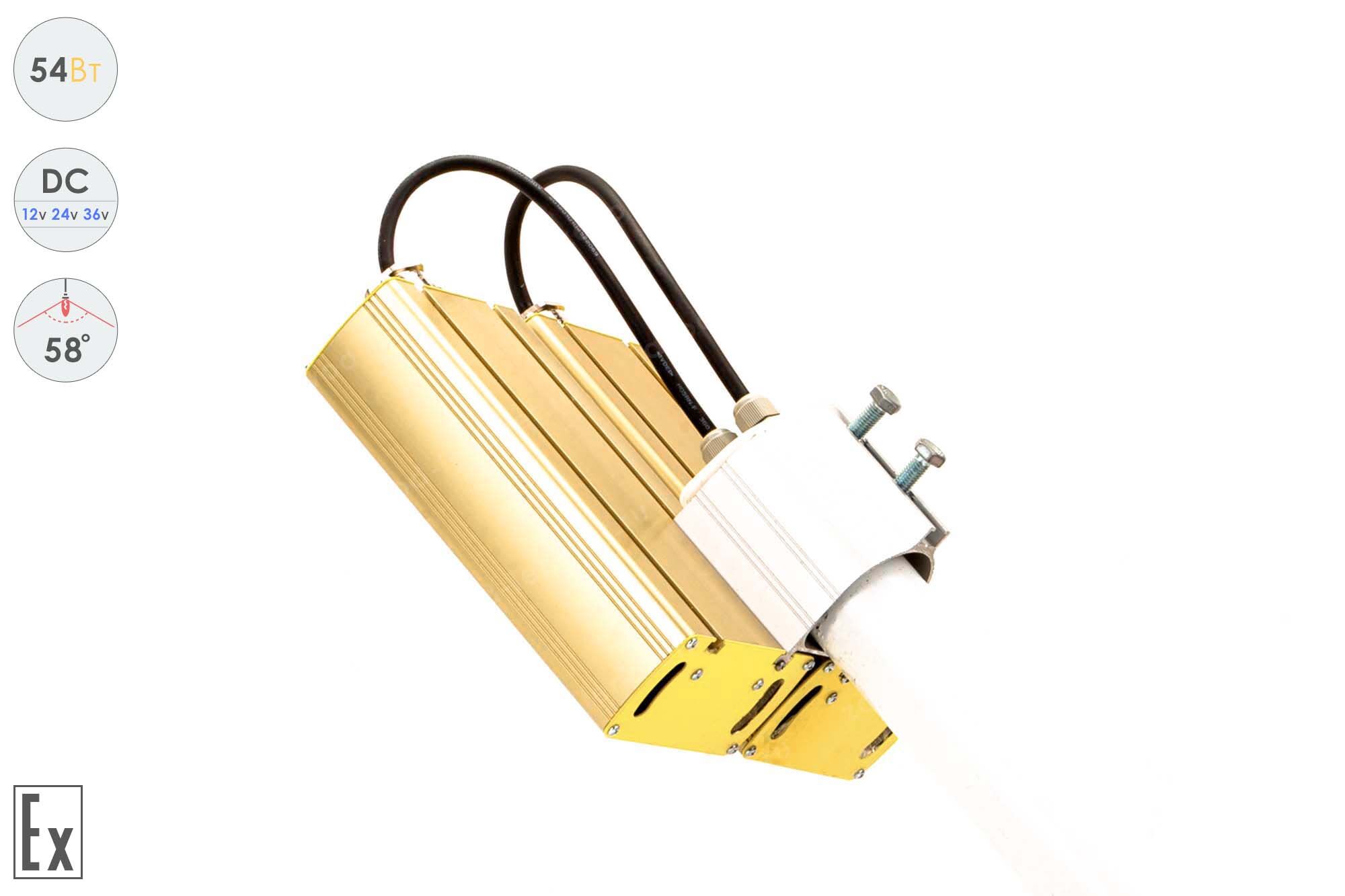 Светодиодный светильник Низковольтный Прожектор Взрывозащищенный GOLD, универсальный U-3, 81 Вт, 58° 6