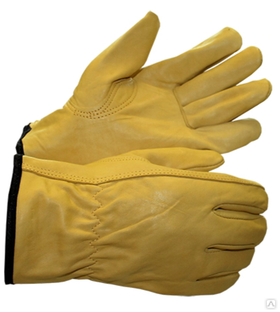 Перчатки "Драйвер" желтые, кожаные, с подкладкой (ДОКА)(RX 5003,10АВ) 