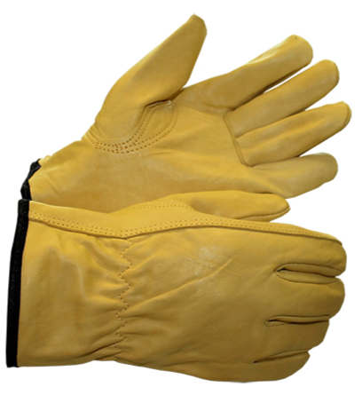 Перчатки "Драйвер" желтые, кожаные, с подкладкой (ДОКА)(RX 5003,10АВ)