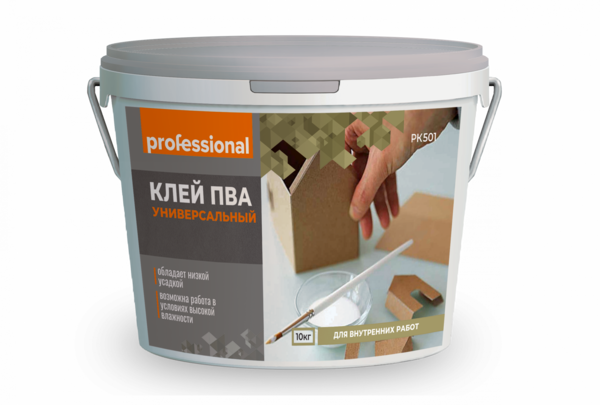 Клей ПВА универсальный PK501 (10 кг) ТМ "Professional" х29055