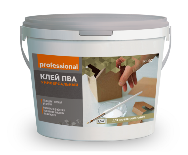 Клей ПВА универсальный PK501 (2,5 кг) ТМ "Professional" х29053