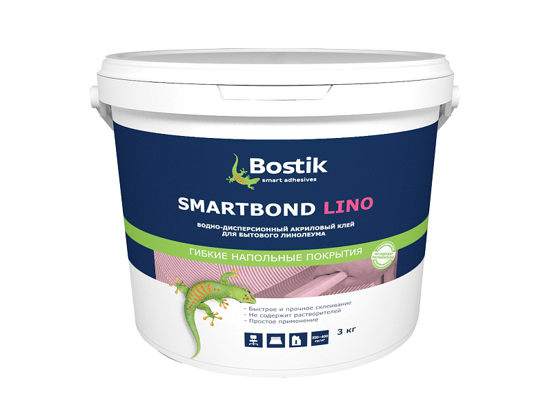 BOSTIK клей для бытового линолеума SMARTBOND LINO 12 кг|3 кг|6 кг 3
