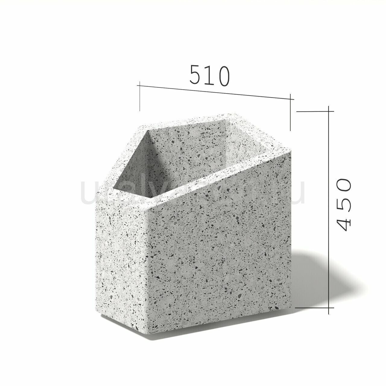 Вазон бетонный БЦ-12 470х510х450 мм (мрамор «шахматка»)