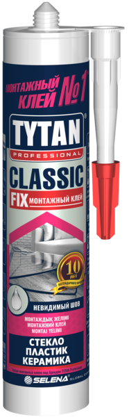 Монтажный клей TYTAN Professional Classic Fix, 280 мл, прозрачный