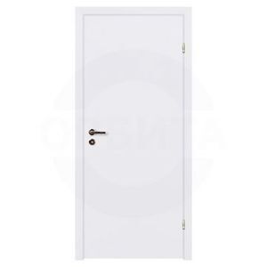 Дверное полотно М8х21 крашенное Белое глухое (745х2050) с замком