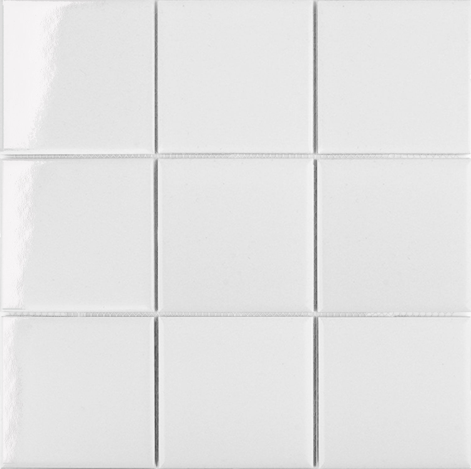 Керамическая мозаика 10х10 см White Glossy 97х97 Starmosaic белая глянцевая