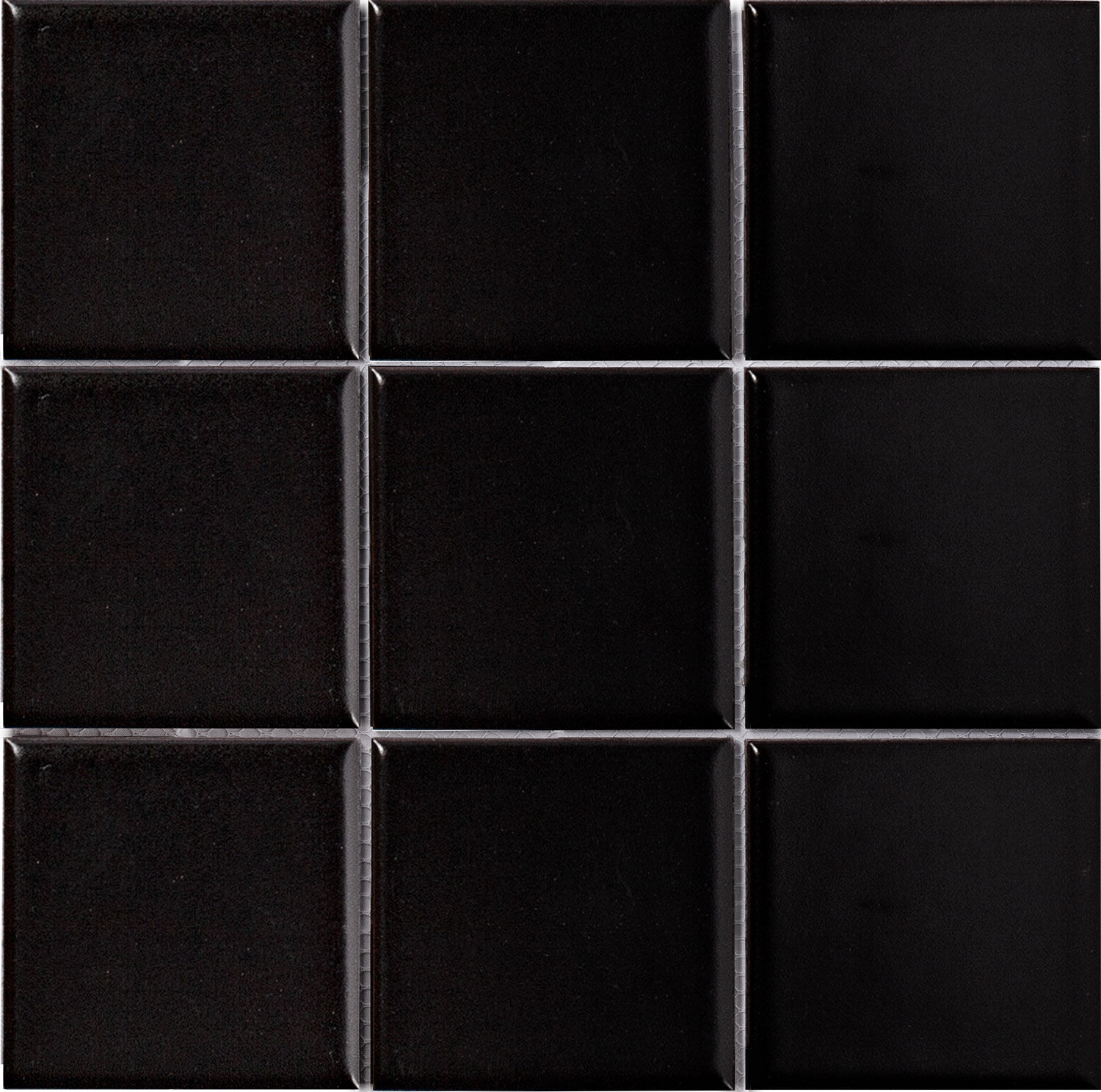 Керамическая мозаика 10х10 см Black Matt 97х97 Starmosaic черная матовая